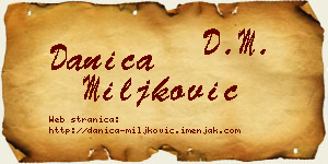 Danica Miljković vizit kartica
